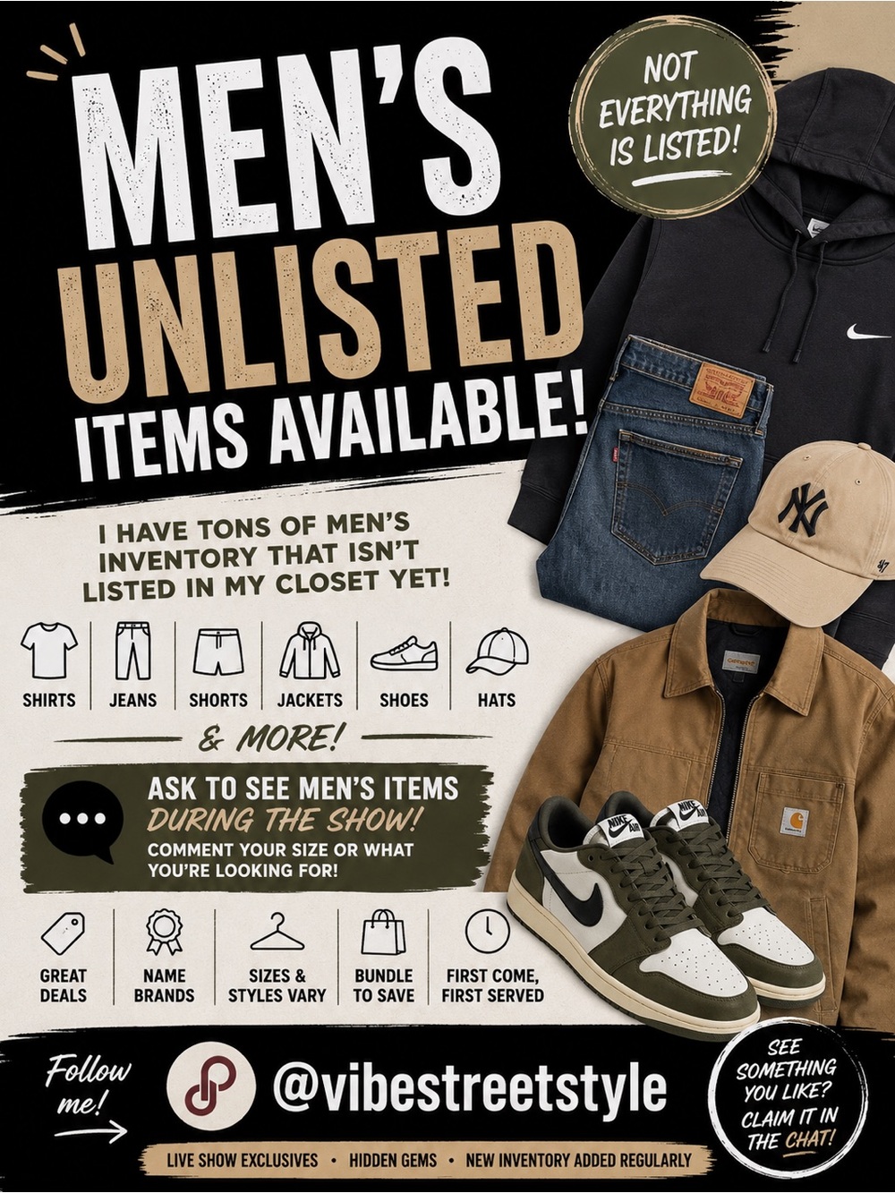 Men’s Unlisted Items